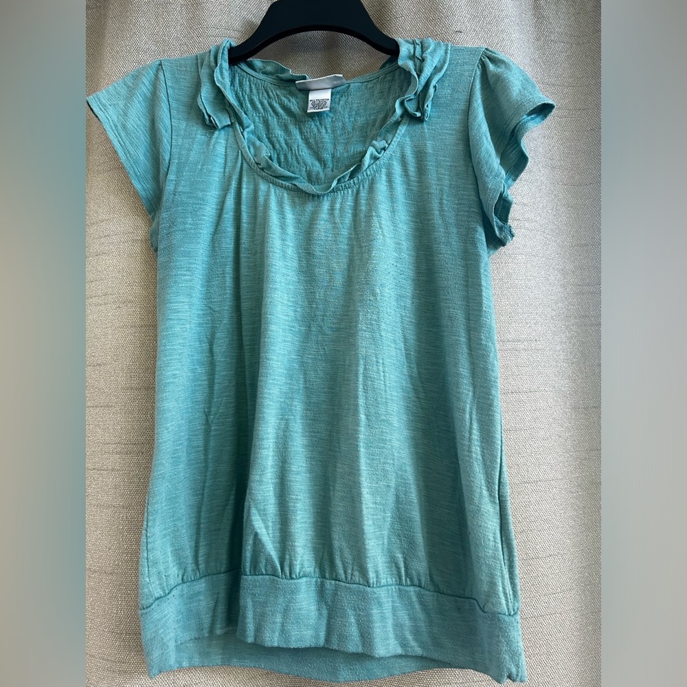 Teal color short sleeve size Large